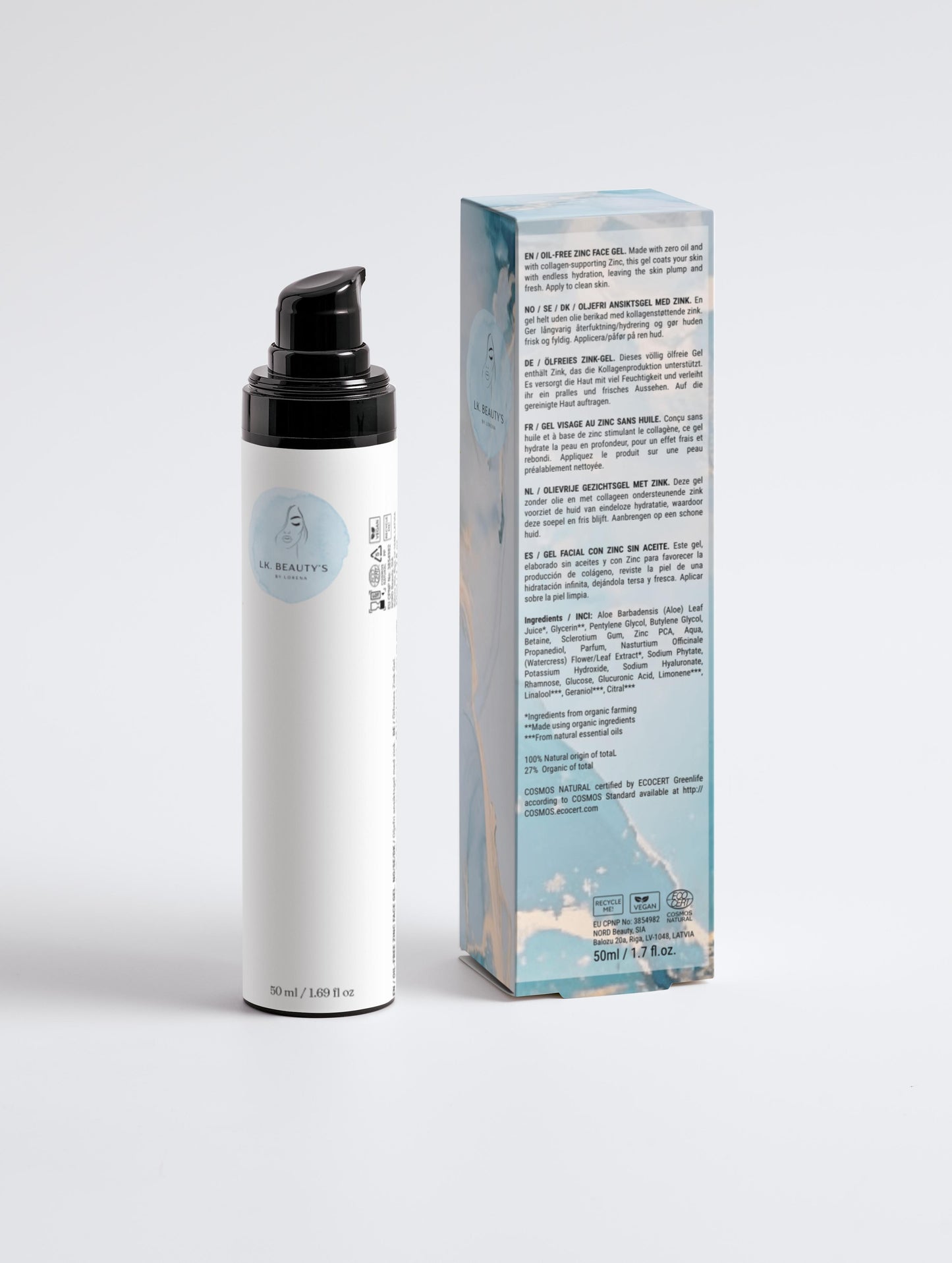 Ölfreies Zink-Gesichtsgel